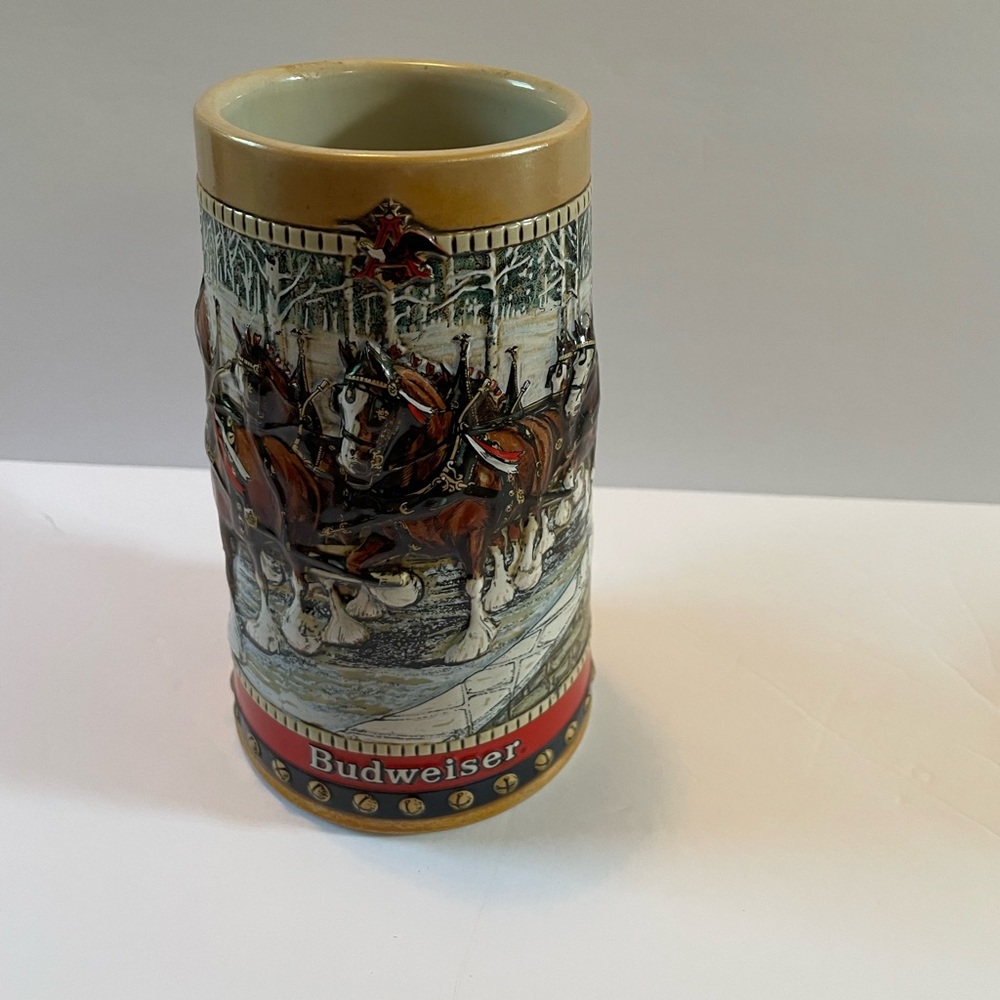 1988 Budweiser Collectible Stein with Multicolor Design